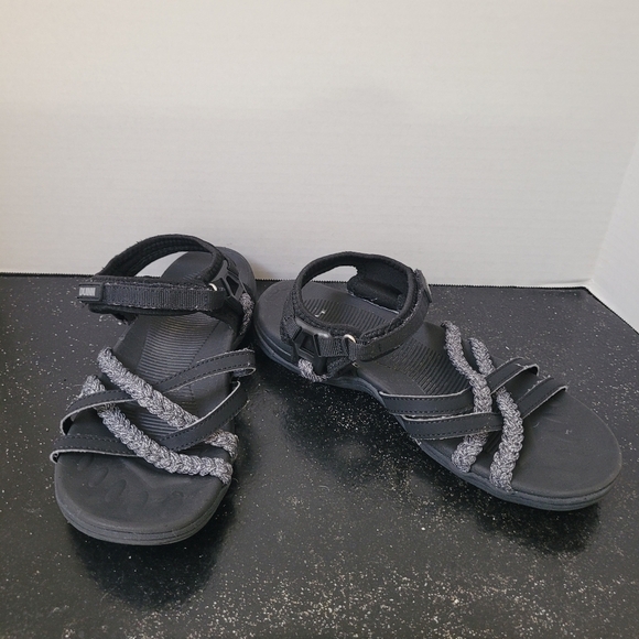 Duinn Black and Grey Sandals - Picture 1 of 8